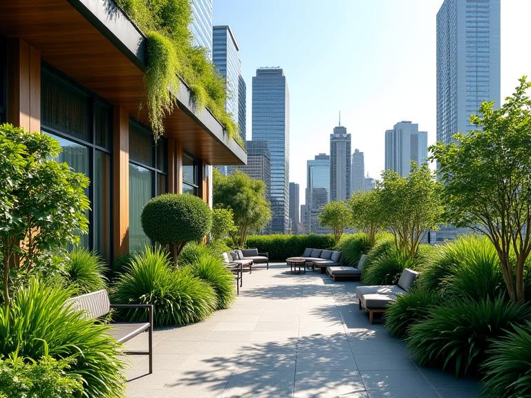 Terraza verde corporativa en Bogotá